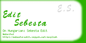 edit sebesta business card